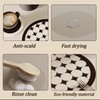 KASESSS 4 Pcs Cup Coasters, Simple Art Design Coffee Mat,