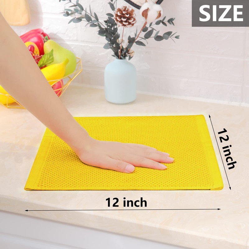 Homaxy Homaxy 100% Cotton Waffle Weave Kitchen Dish Cloths, Ultra