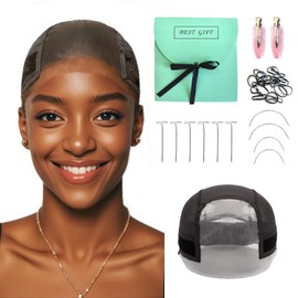 Datanala Grip Lace Wig Cap Black Color for Women 4x5 Transparent Non Slip Wig Gripper for Keeping Wigs in Place Adjustable Cap with Grip Headband(Grip Wig Cap/Black)