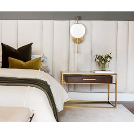 DEYNITE Modern Wall Light Fixtures Gold Wall Sconce with Pull Chain for Bedroom Bathroom