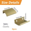 MOROBOR Finger Edge Pull, 8pcs Round Angle Concealed Handles Modern