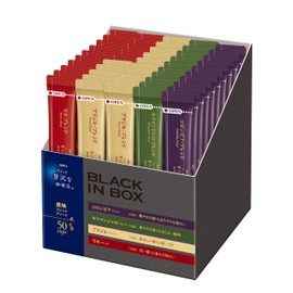 AGF (AGF) A Bit of Luxury Coffee Shop Black In Box Stick Black Origin Assortment [Petit Gift] [Stick Coffee Assortment] [Brazilian Blend, Mocha Blend each 15 packs, Colombian Blend, Kilimanjaro Blend