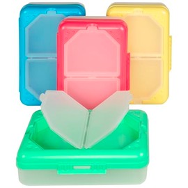 C-Line Poly 3-Compartment Storage Box with Snap Lid, 1 Storage Box, Color May Vary (48500)
