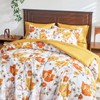 Yellow Floral Comforter Sheet Set Bed in a Bag 6
