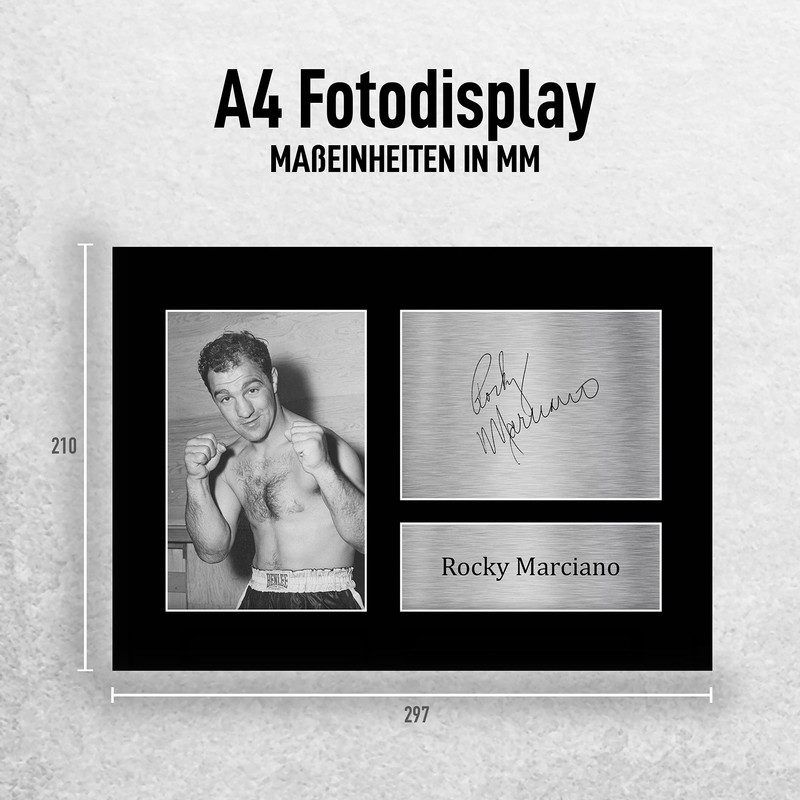 HWC Trading A4 Rocky Marciano Gifts Printed Autograph Display Box