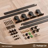 CCJH 12FT Sliding Barn Door Hardware Kit, Heavy Duty, Smoothly