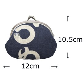 Maruzen Japanese Pattern Wallet, Men's 3.3 inch (3.3 cm) Purse Fujin and Raijin Black 0