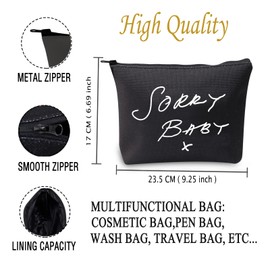 Villanelle and Eve Fans Gift Sorry Baby Cosmetic Makeup Bag TV Show Makeup Zipper Pouch Bag for Women Girls (Sorry Baby B EU)