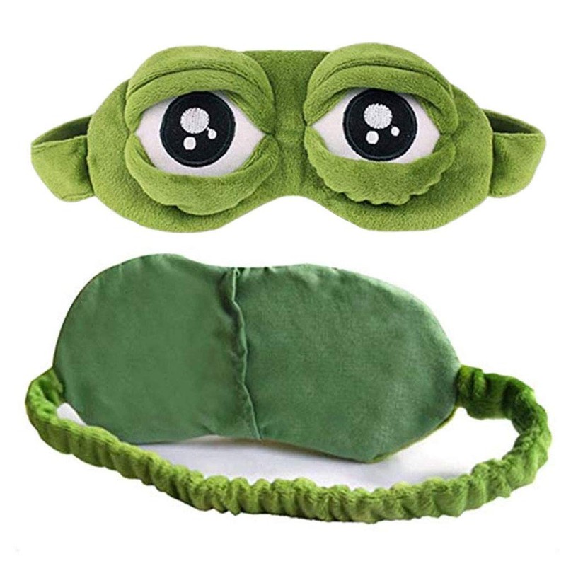 Linian Creative Cartoon Frog Eye Mask Funny Sleeping Mask Novelty