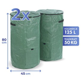 Maximex Composter Set of 2 Organic Waste Collection Point for Humus Making with Folding Window & Carry Handles, UV & Weather Resistant, Robust
