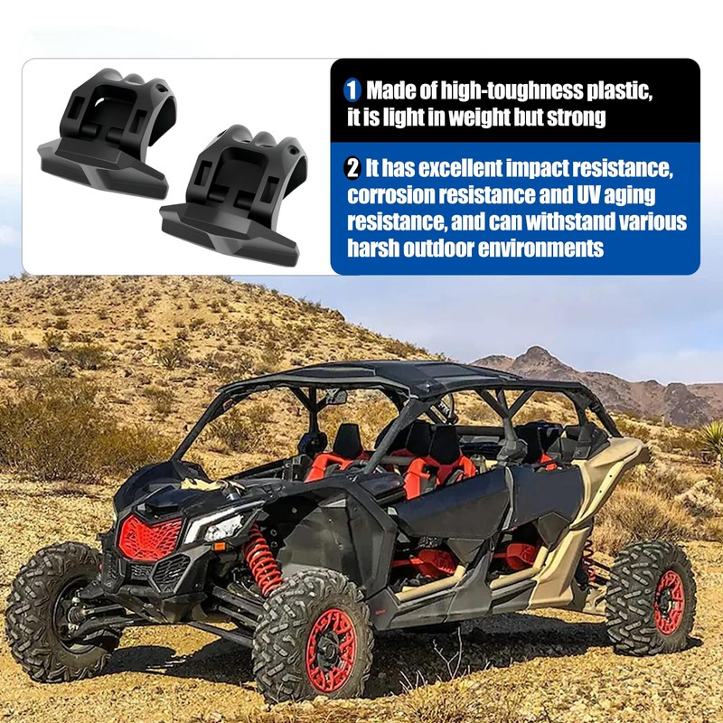 2207386 Windshield Clamp Kit Replacement for Polaris RZR, Lock &