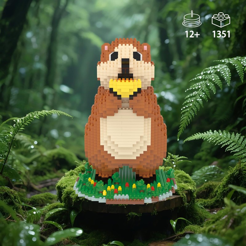 Larcele Micro Marmot Building Blocks Set, DIY Mini Building Toy