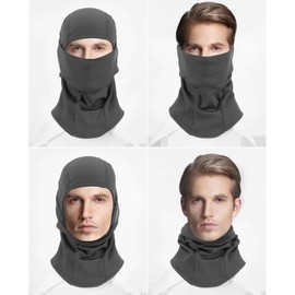 ROCKBROS Neck Warmer, For Winter, Balaclava, Fleece Lined, Cold Protection, Thermal, Keeps You From Breathing, Stretch, Balaclava, Skiing, Cycling, Biking, Men's (Gray)