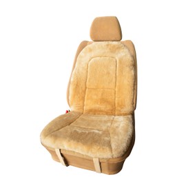 Genuine Sheepskin Seat Cushions - Tan - Universal Fit Seat Cover