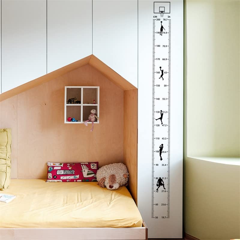Harmonico Height Meter, Basketball, Wall Sticker, Peel and Stick, Growth,