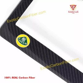 Exotic Carbon Fiber Lotus Logo's Only Carbon Fiber License Frame *REAL* Carbon Fiber NEW ITEM!