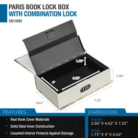 Barska Paris Book Lock Box with Combination Lock