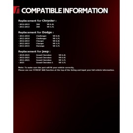 Torchbeam 97314 AC Compressor Clutch Kit Fit for Grand Cherokee 2011-2021 5.7L, Durango 2011-2015 5.7L, Challenger 2011-2014 5.7L, Charger 2011-2013 5.7L, Grand Cherokee 2012-2021 6.4L