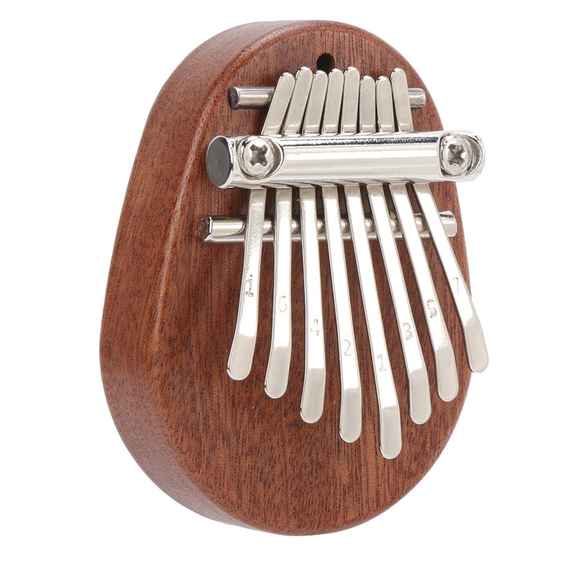 8 Tone Kalimba Thumb Piano C Key Mini Portable Mahogany
