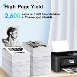 Ioffix TN-660 Toner Cartridges Black Compatible for Brother TN660 TN-660 TN-630 Toner Use with Brother HL-L2380DW HL-L2320D HL-L2340DW DCP-L2540DW MFC-L2700DW MFC-L2720DW Printer (Black, 4 Pack)
