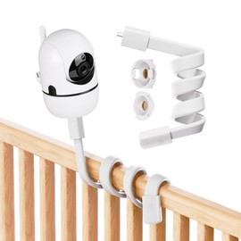 Baby Monitor Mount Compatible with HelloBaby HB65/HB66/HB248, ANMEATE SM935E Baby Monitor Camera – Versatile Twist Mount Without Tools or Causing Wall Damage – White