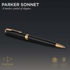 Parker Sonnet Ballpoint Pen | Black Lacquer with Gold Trim