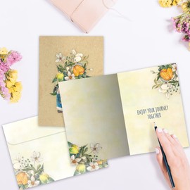 Tree-Free Greetings Wedding Greeting Card - Unique Congratulations Design Inside & Out - 1 Card + Matching Envelope, 5" x 7" - Enjoy Your Journey (GO61252)