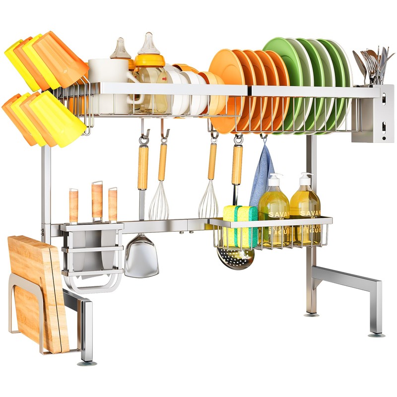 Over The Sink Dish Drying Rack - Adjustable Dish Rack