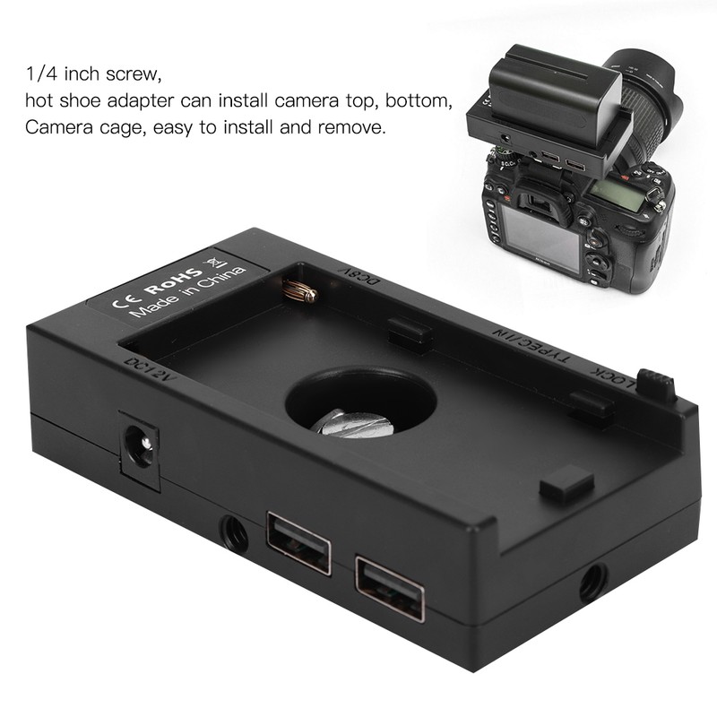 F01AF970 Plastic Alloy Battery Plate Adapter for Monitor Fill Light