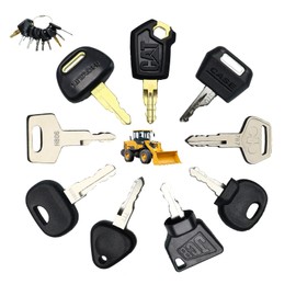Newyuan 9 pieces 5P8500 14607 JCB 787 777 D250 H806 H800 14603 ignition key set, excavator key, construction machinery key set for machines