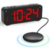 Piashow LED Alarm Clock Loud for Deep Sleepers, Digital Alarm