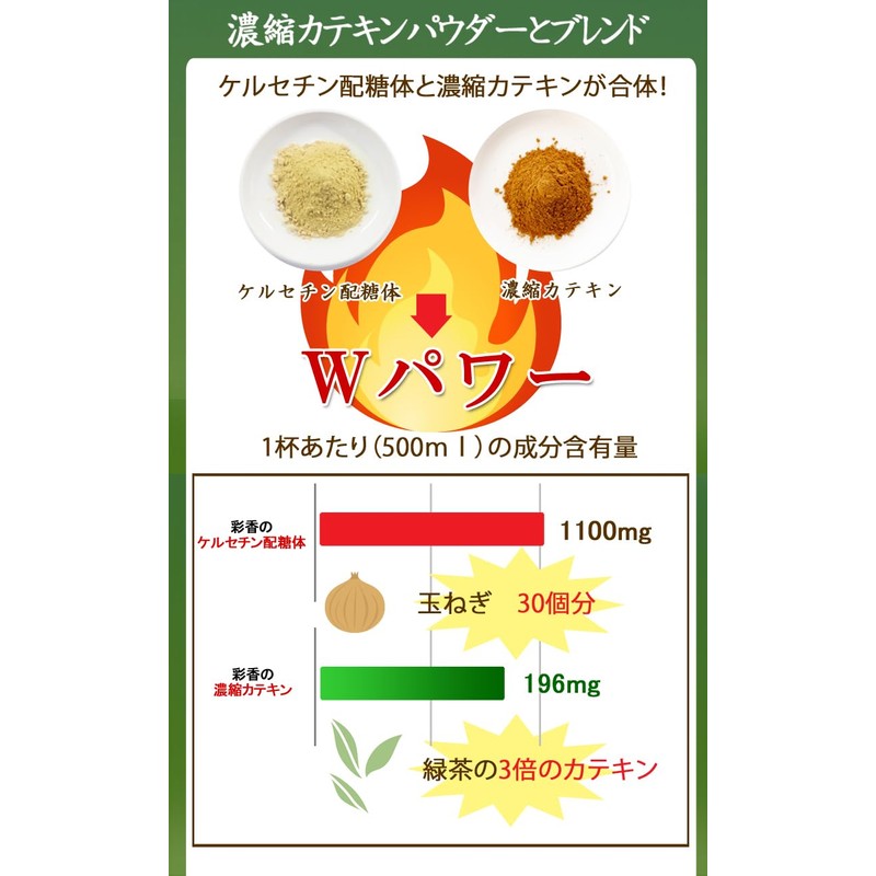 ケルセチン配糖体濃縮カテキン60g 緑茶 粉末 ケルセチン グリーンティー パウダー