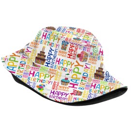Happy Birthday Bucket Hat for Women Men It's My Birthday Fisherman Hat Fashion Summer Travel Beach Sun Caps