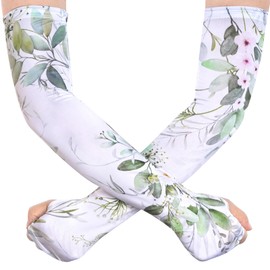 Rthjsfj Gardening Sleeves for Women Thorn Proof, Farm UV Sun Protection Arm Cooling Sleeves with Thumb Hole for Garden Outdoors (Green)