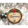 AcevedoDesign Best Grammie Ever Ornament Ceramic, Grammie Wood Slice Ornament,