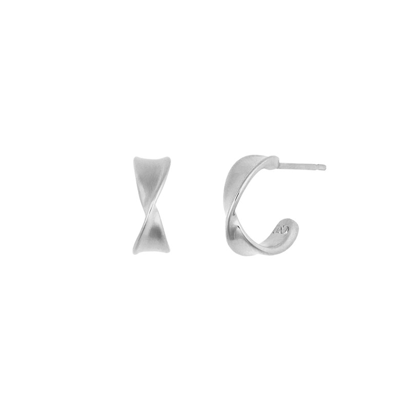 Gold&Deer 14K Goldfield Fuzzy Loop Earrings White Gold / 골드앤디어