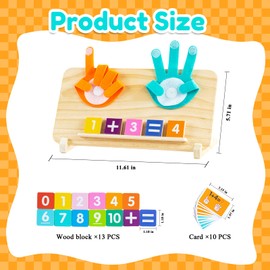 Toys for 3 4 5 Year Old Boys Girls, Montessori Toys for 3 Year Olds Wooden Math Counting Kids Toys Learning Numberblocks Toddler Toys for 3 Year Old Boys Girls Maths Set Birthday Gifts Age 3-8