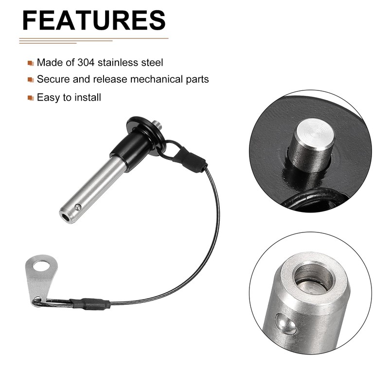 DTGN 8mm x 25mm (DxL) Quick Release Pin Components Apply