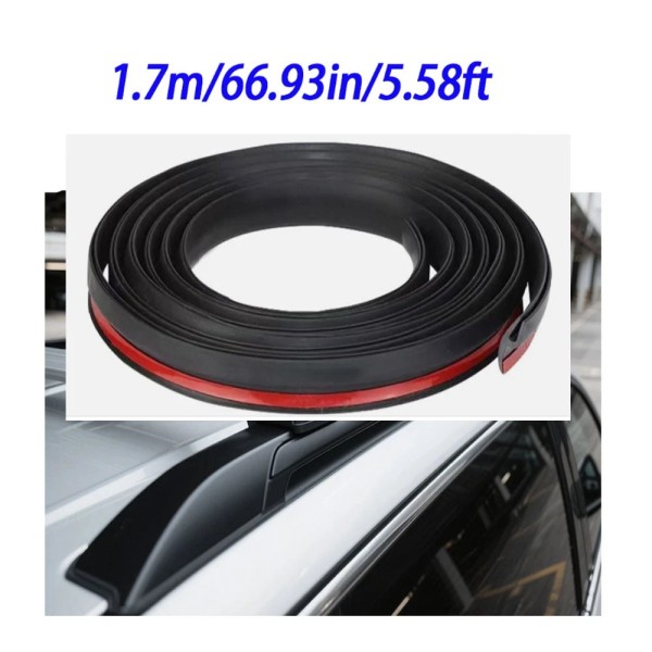 Unbranded 1.7M/5.6Ft Sunroof Weather Seal For Car Front Windshield Rubber