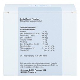 Basis-Mental Tablets, 120 Tablets (86.4 g)