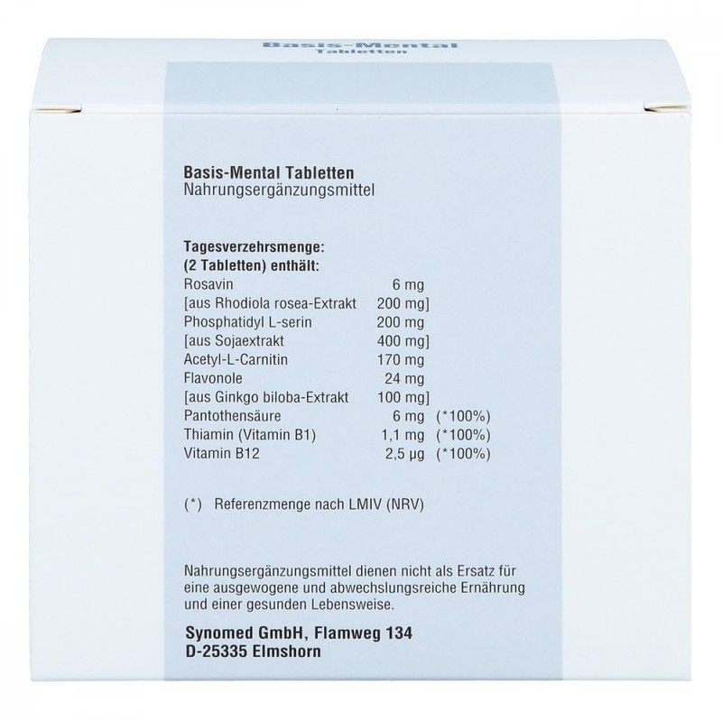 Basis-Mental Tablets, 120 Tablets (86.4 g)