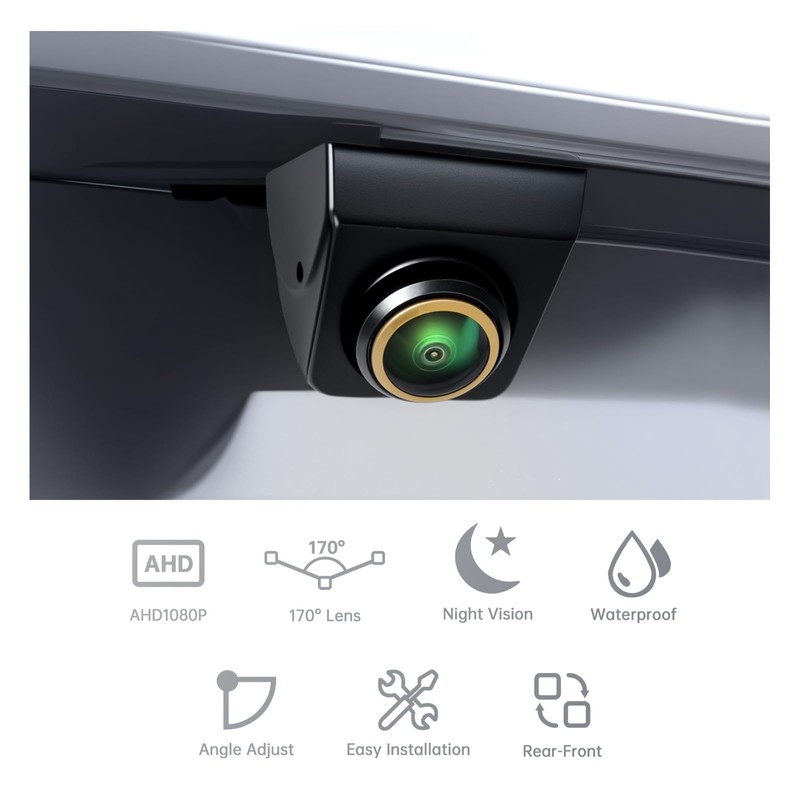 ePathChina Backup/Side View Camera, Waterproof IP68 Night Vision 1080P HD