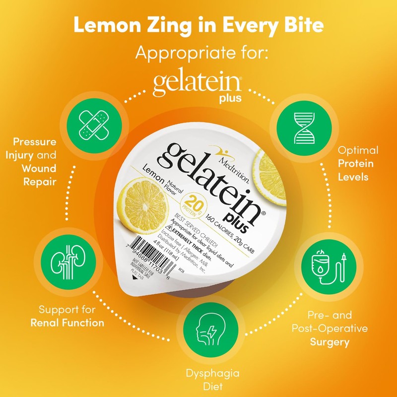 ProSource Gelatein Plus Lemon: 20 grams of protein. Ideal for