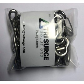 25 Piece Carabiner Clip 2 Inch Marine Grade 316 Stainless Steel Spring Snap Hook Clip Egg Type Clip Hook for Keychain, Dog Leashes, Flag Pole, Hiking, Boating