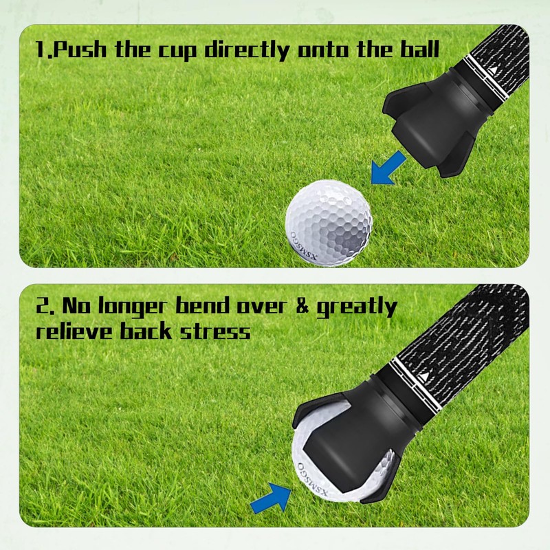 Bodeshis Golf Ball Retriever, Golf Ball Picker Upper for Putter