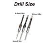 Square Hole Drill Bit Adapter with 3Pcs Drills, Aluminium Alloy