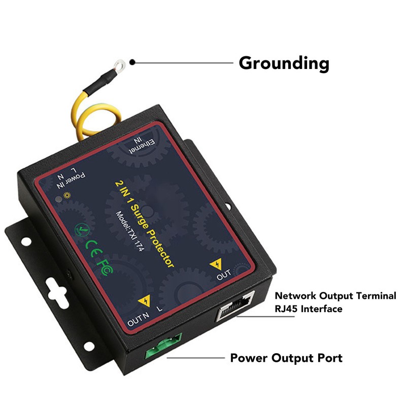 Surge Protector 2 in 1 Network Surge Protector POE Power