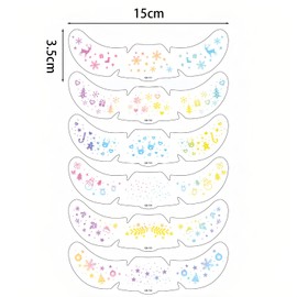 IGXX 12 Pieces Glitter Face Tattoos: Holographic Sparkling Freckles Stickers, Temporary Face Crystals for Women & Girls, Festival Makeup Accessories. Waterproof for Christmas