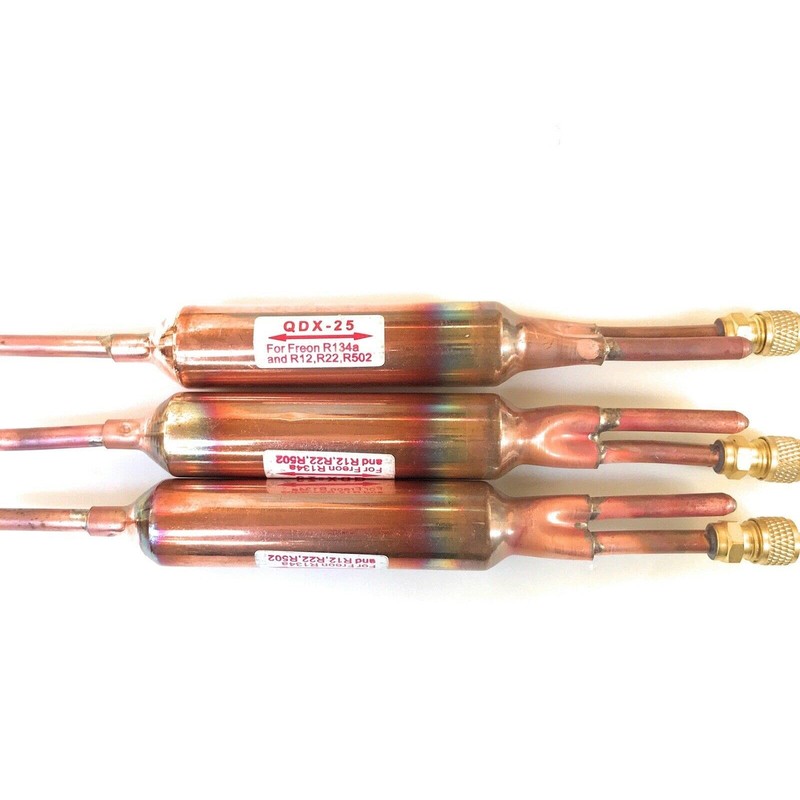 3PC FILTER DRIER REFRIGERANT LIQUID LINE WITH CHARGING VALVE 1/4