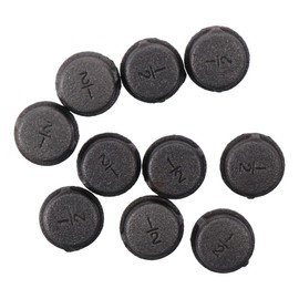 SSHHUI 10Pcs Black Malleable Iron Pipe Fitting Cap, Pipe Caps for Steampunk Vintage Shelf Bracket 1/2 Inch DIY Plumbing Pipe Furniture Decor